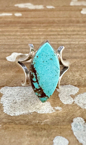 DRAGON EGGS Sterling Silver and Turquoise Navajo Larry Castillo Ring • Various Sizes 7, 8, 9.5