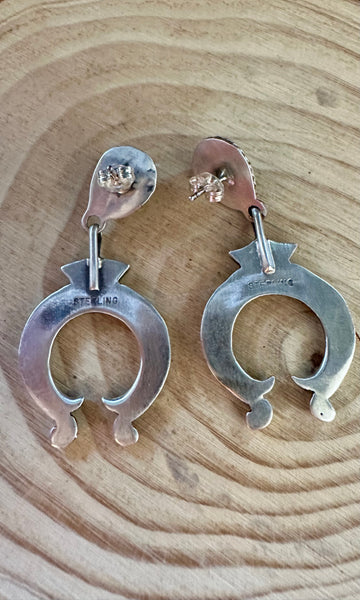 ADRIENNE GORDAN NAJA Sterling Silver & Turquoise Stud Earrings