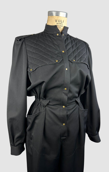 THIERRY MUGLER 80s Military Style Jumpsuit • Small Medium