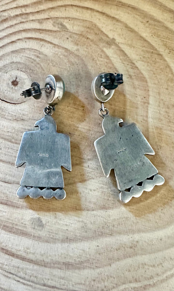 THUNDERBIRD Sterling Silver & Turquoise Thunderbird Stud Earrings