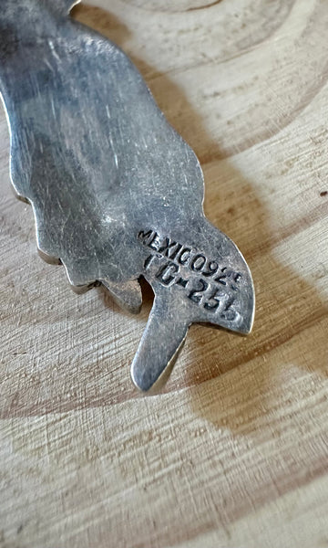MEXICAN PARROTS Vintage Sterling Silver Earrings