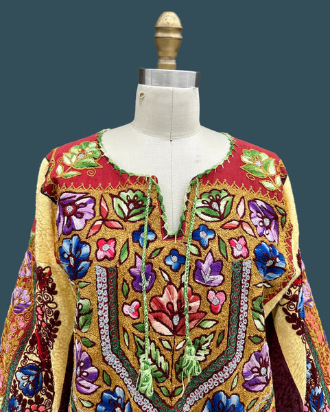 PALESTINIAN THOBE 70s Kaftan Dress • Large