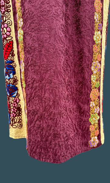 PALESTINIAN THOBE 70s Kaftan Dress • Large