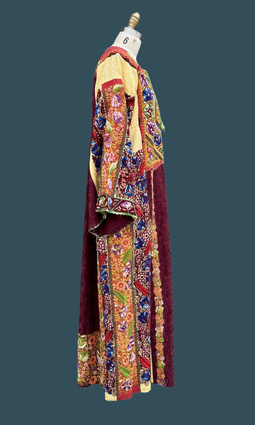 PALESTINIAN THOBE 70s Kaftan Dress • Large