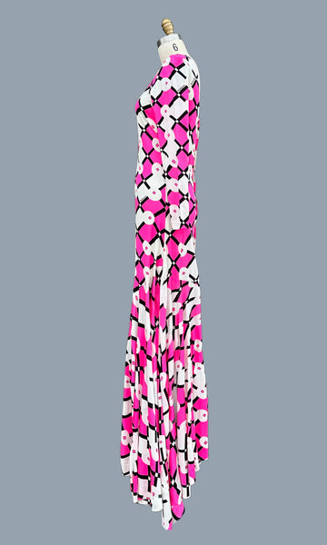 VALDITEVERE Vintage 70s Italian Maxi Dress • Medium