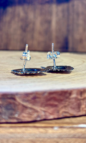 SACRED HEARTS Sterling Silver Stud Earrings