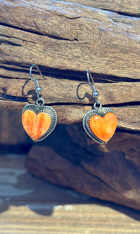 L. ARCHULETA HEARTS Spiny Oyster Earrings
