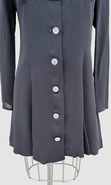 ANNA SUI 90s Vintage Little Black Dress • Small
