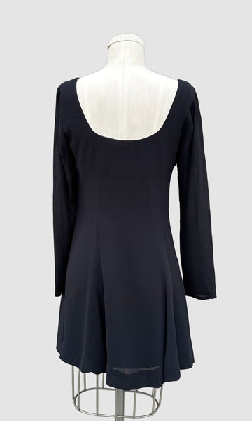 ANNA SUI 90s Vintage Little Black Dress • Small