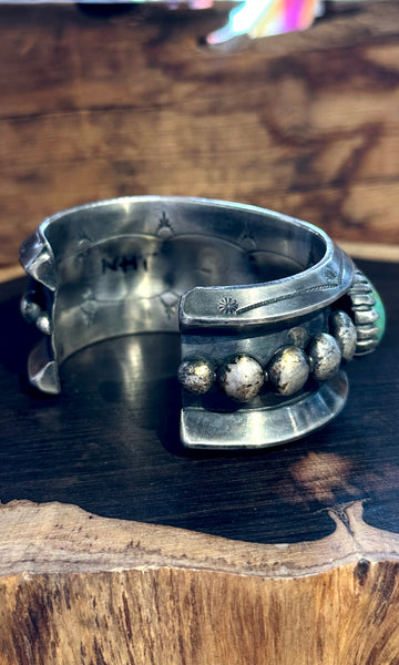 KEE MONTOYA Vintage Variscite and Sterling Silver Cuff • 208g
