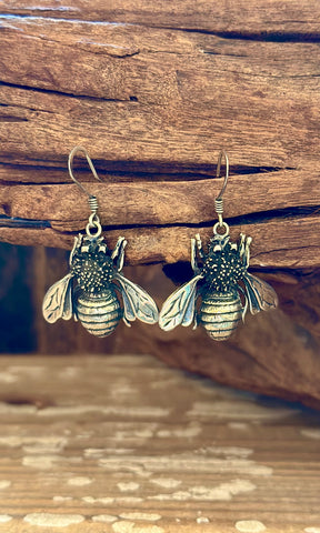 BIG BUMBLE BEES Sterling Silver Earrings