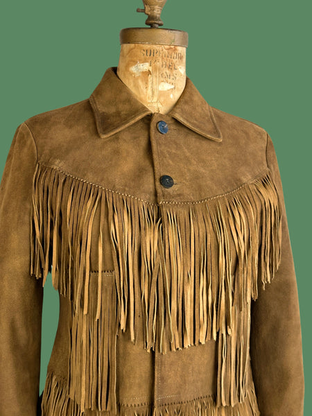 RRL RALPH LAUREN Suede Fringe Jacket • Small