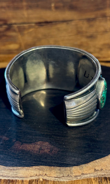 FOREVER TURQUOISE Vintage Sterling Silver Cuff • 102g