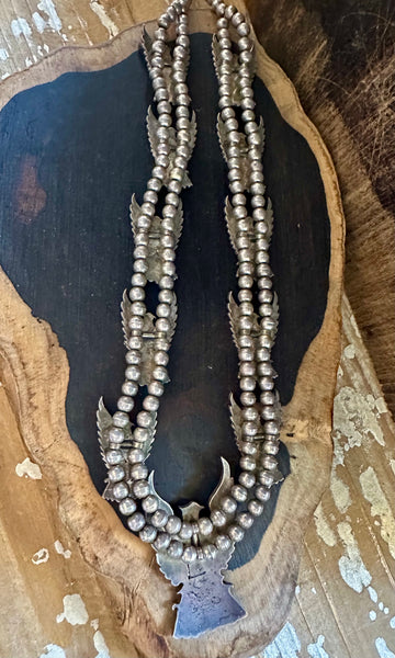 FALCON SQUASH BLOSSOM Vintage 1970s Necklace