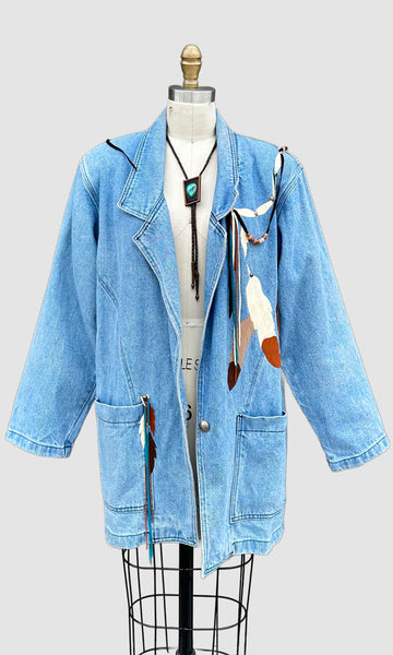 SEDONA STITCHERY 80s Vintage Denim Jacket • Medium