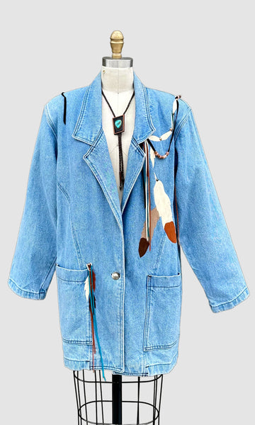 SEDONA STITCHERY 80s Vintage Denim Jacket • Medium