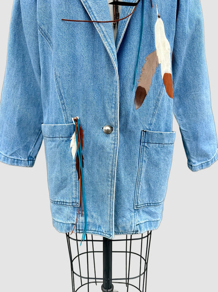 SEDONA STITCHERY 80s Vintage Denim Jacket • Medium