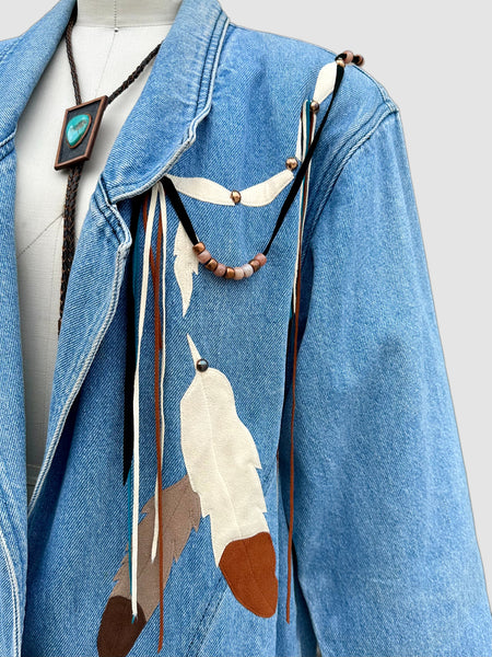 SEDONA STITCHERY 80s Vintage Denim Jacket • Medium