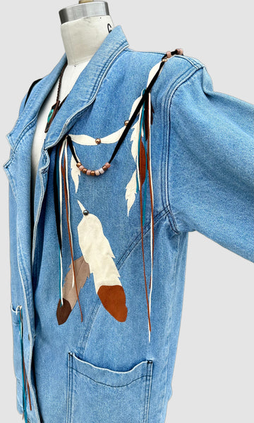 SEDONA STITCHERY 80s Vintage Denim Jacket • Medium