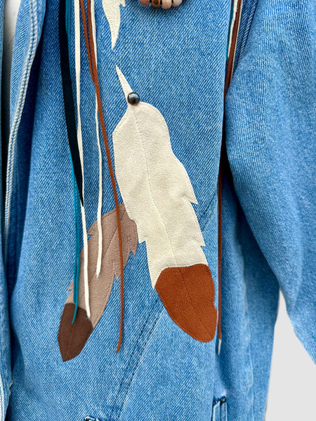 SEDONA STITCHERY 80s Vintage Denim Jacket • Medium