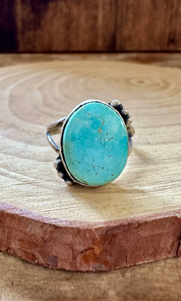 SKY BLUE D&D Sterling Silver and Turquoise Ring • Size 9