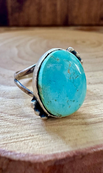 SKY BLUE D&D Sterling Silver and Turquoise Ring • Size 9