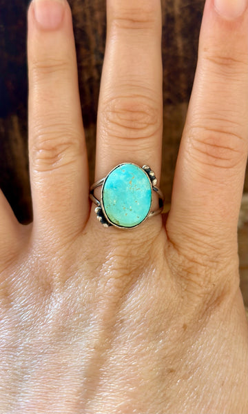 SKY BLUE D&D Sterling Silver and Turquoise Ring • Size 9