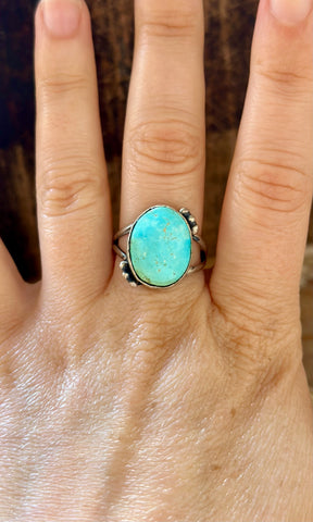 SKY BLUE D&D Sterling Silver and Turquoise Ring • Size 9