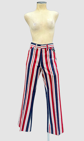 1960s VINTAGE STRIPED Pants • Women's 30"