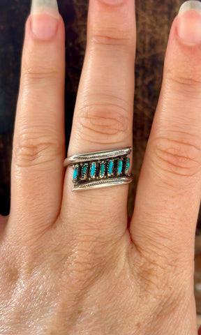 TURQUOISE CHICLE Sterling Silver Ring • Size 6 1/4