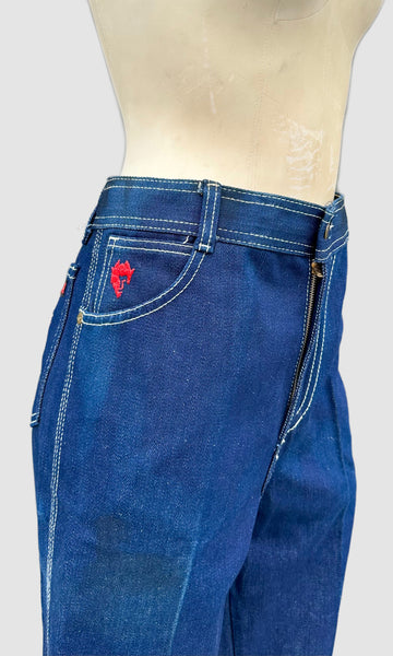 1980s VINTAGE DEVILS Denim Deadstock Jeans • 32"