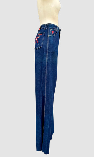 1980s VINTAGE DEVILS Denim Deadstock Jeans • 32"