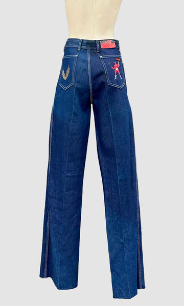 1980s VINTAGE DEVILS Denim Deadstock Jeans • 32"