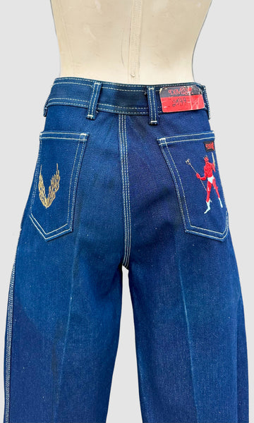 1980s VINTAGE DEVILS Denim Deadstock Jeans • 32"