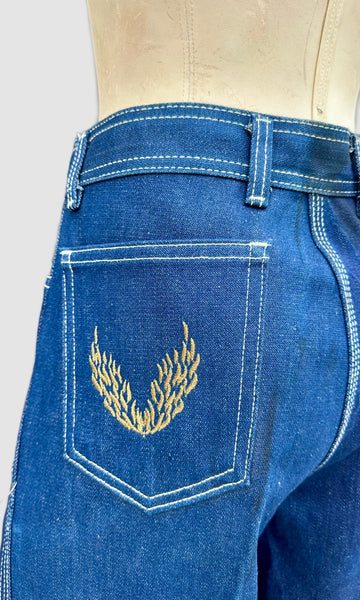 1980s VINTAGE DEVILS Denim Deadstock Jeans • 32"