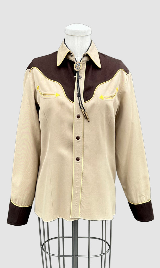 1950s VINTAGE WESTERN GABARDINE Shirt • Women's Small
