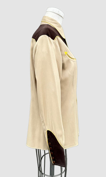 1950s VINTAGE WESTERN GABARDINE Shirt • Women's Small