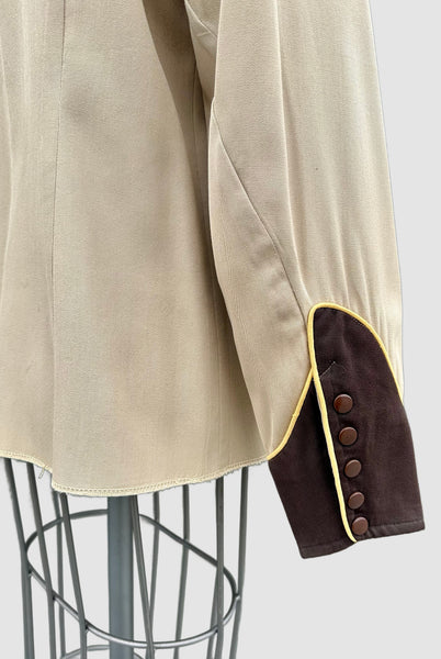 1950s VINTAGE WESTERN GABARDINE Shirt • Women's Small