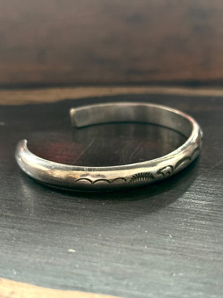 TRAVELING BEARS Sterling Silver Native Made Stamped Cuff