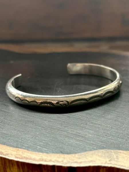 TRAVELING BEARS Sterling Silver Native Made Stamped Cuff