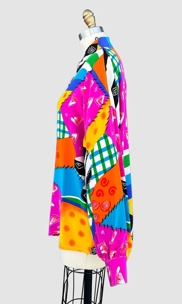 1980s STARINGTON Vintage Silk Shirt • Medium
