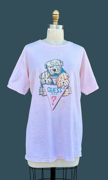 GUESS Vintage 1987 Puppy Shirt • Open Sizing