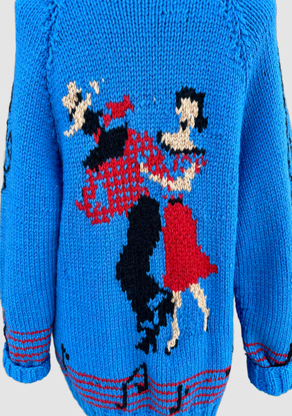 HANDMADE COWICHAN 50s Knit Mens Sweater • Large