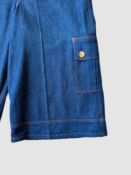 70s JUNIOR DESTINY Denim Culottes Dead Stock Shorts • Size X-Small