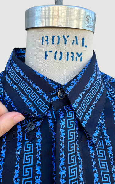 VERSACE CLASSIC V2 90s Mens Silk Shirt • 2XB