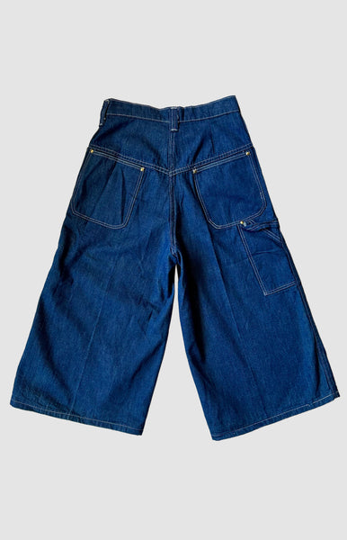 1970s JUNIOR DESTINY Denim Culottes Dead Stock Shorts • Size Small