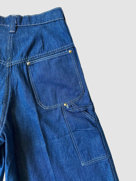 1970s JUNIOR DESTINY Denim Culottes Dead Stock Shorts • Size Small