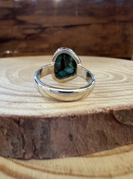 AMERICAN TURQUOISE and Silver Ring • Size 6