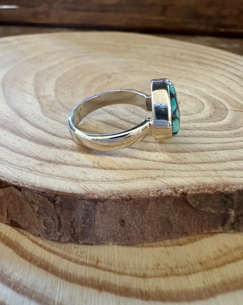 AMERICAN TURQUOISE and Silver Ring • Size 6
