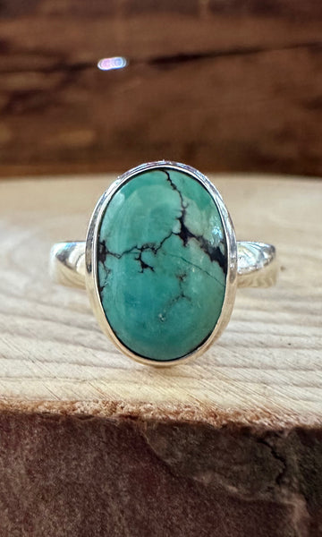 AMERICAN TURQUOISE and Silver Ring • Size 7
